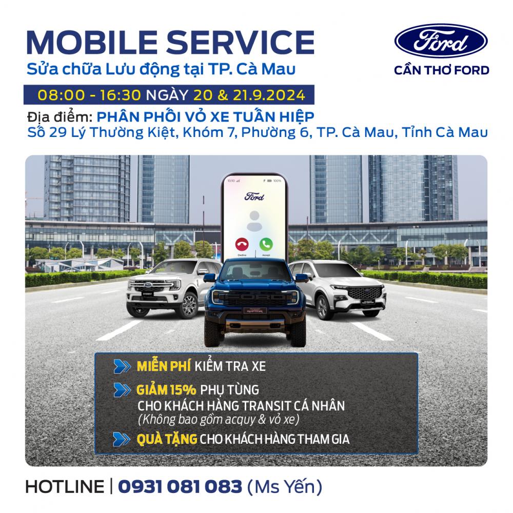 MOBILE SERVICE CỦA CẦN THƠ FORD TẠI TP. CÀ MAU