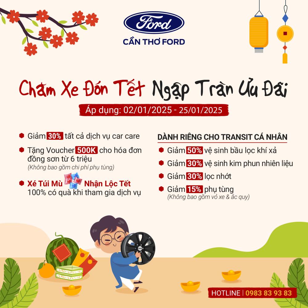 CHĂM XE ĐÓN TẾT, NGẬP TRÀN ƯU ĐÃI