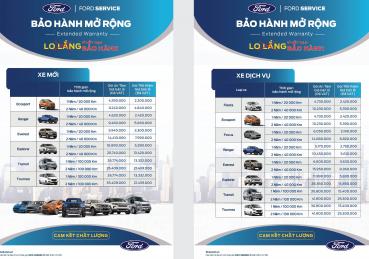 DỊCH VỤ BẢO HÀNH MỞ RỘNG TẠI CẦN THƠ FORD