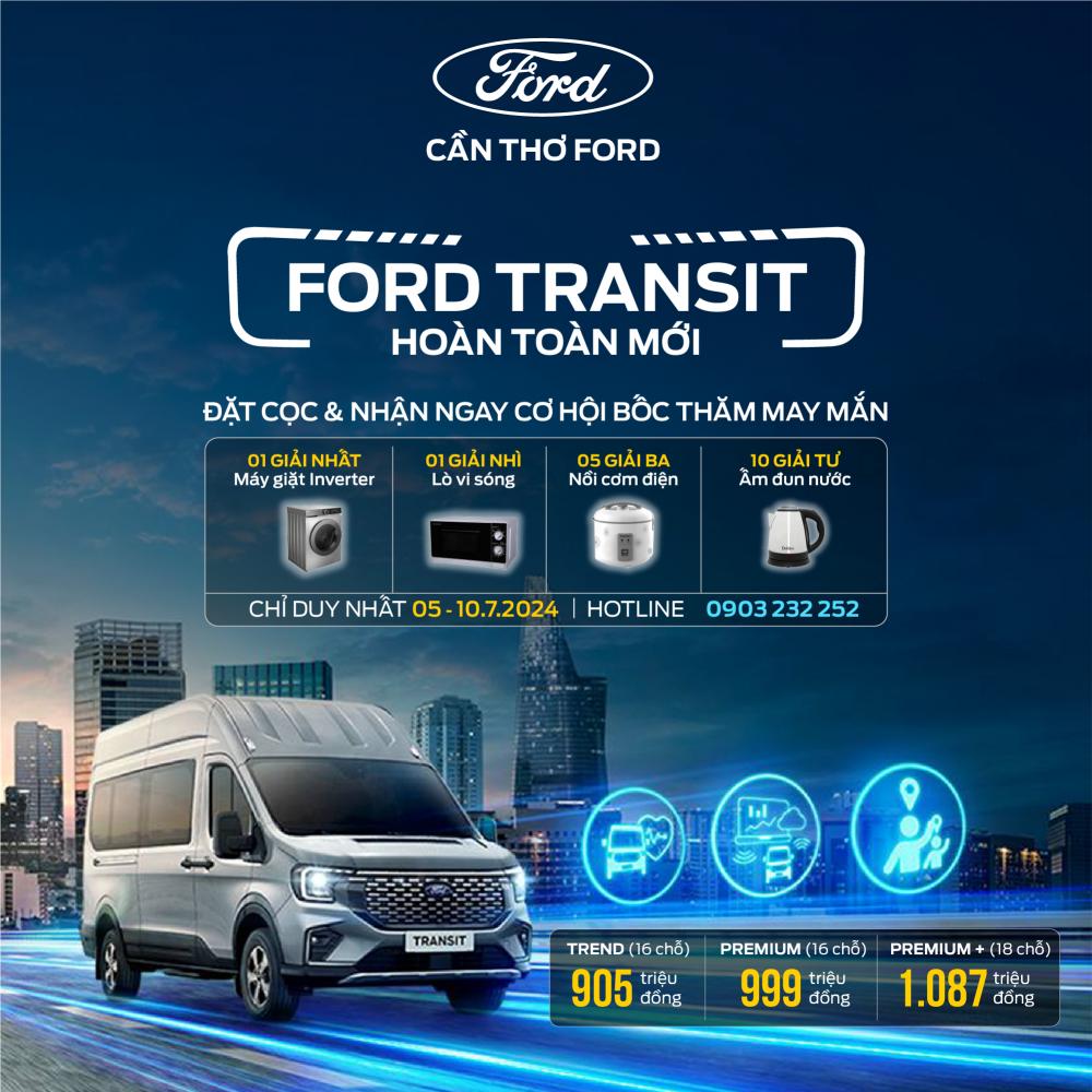 GIÁ CHÍNH THỨC FORD TRANSIT HOÀN TOÀN MỚI 2024
