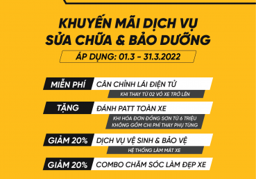 KHUYẾN MÃI ĐẦU NĂM MỚI DỊCH VỤ SỬA CHỮA BẢO DƯỠNG CẦN THƠ FORD