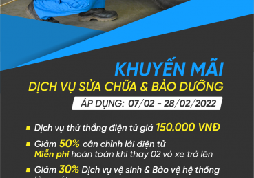 KHUYẾN MÃI ĐẦU NĂM MỚI DỊCH VỤ SỬA CHỮA BẢO DƯỠNG CẦN THƠ FORD