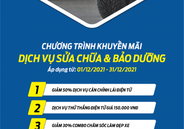 KHUYẾN MÃI DỊCH VỤ SỬA CHỮA BẢO DƯỠNG CẦN THƠ FORD THÁNG 12/2021