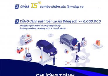 KHUYẾN MÃI DỊCH VỤ SỬA CHỮA BẢO DƯỠNG THÁNG 8.2022