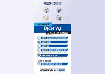 KHUYẾN MÃI XƯỞNG DỊCH VỤ CẦN THƠ FORD