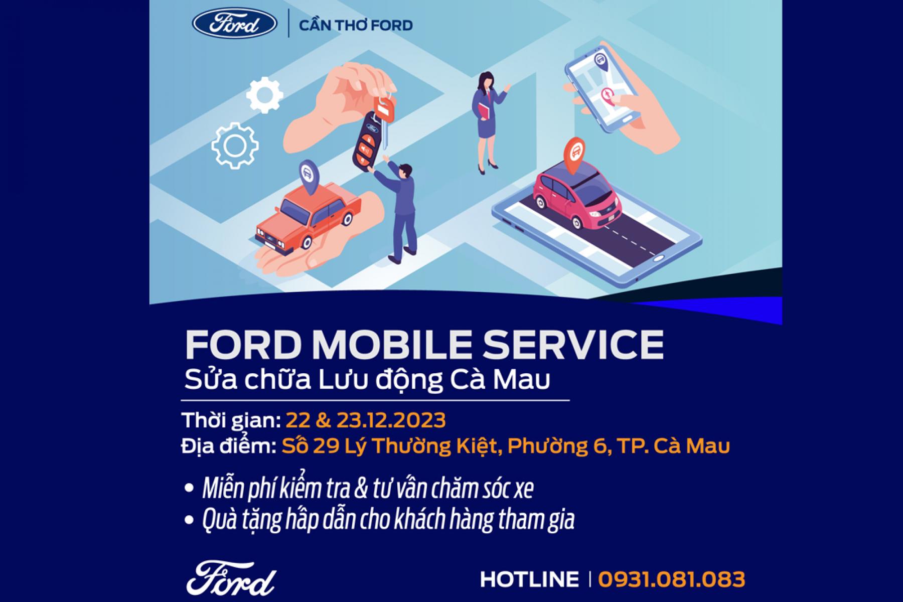 MOBILE SERVICE CỦA CẦN THƠ FORD TẠI TP. CÀ MAU