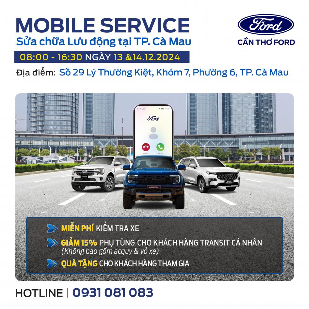 MOBILE SERVICE CỦA CẦN THƠ FORD TẠI TP. CÀ MAU
