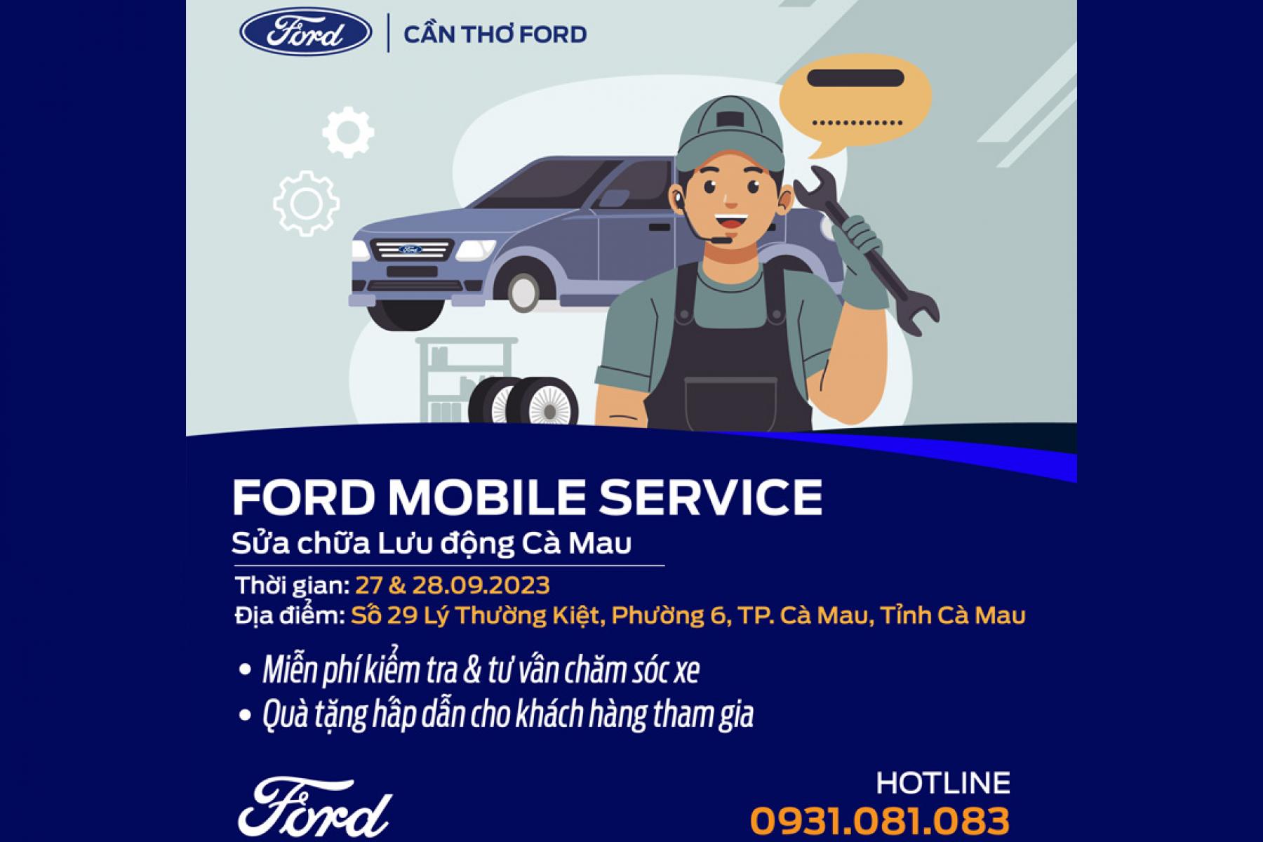 MOBILE SERVICE CỦA CẦN THƠ FORD TẠI TP. CÀ MAU