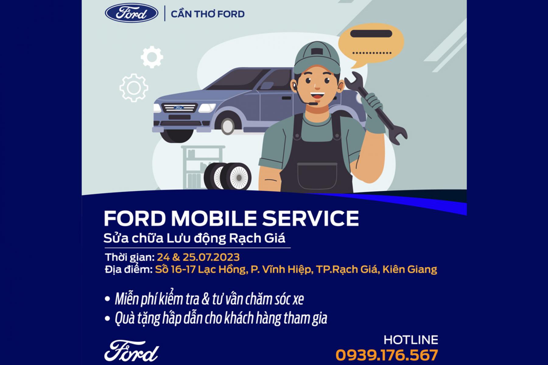 MOBILE SERVICE CỦA CẦN THƠ FORD TẠI TP. RẠCH GIÁ