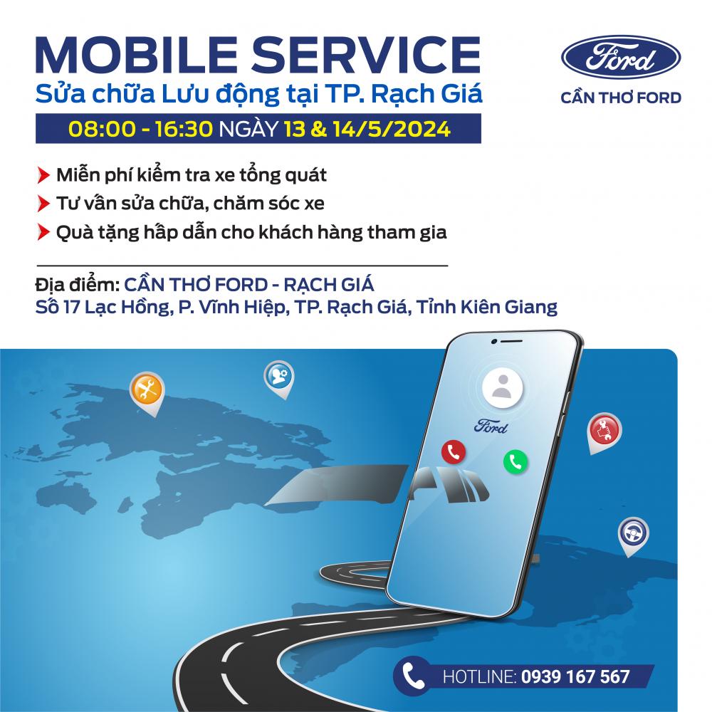 MOBILE SERVICE CỦA CẦN THƠ FORD TẠI TP. RẠCH GIÁ