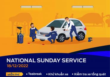 NATIONAL SUNDAY SERVICE THÁNG 12 DÀNH RIÊNG CHO CHỦ XE FORD
