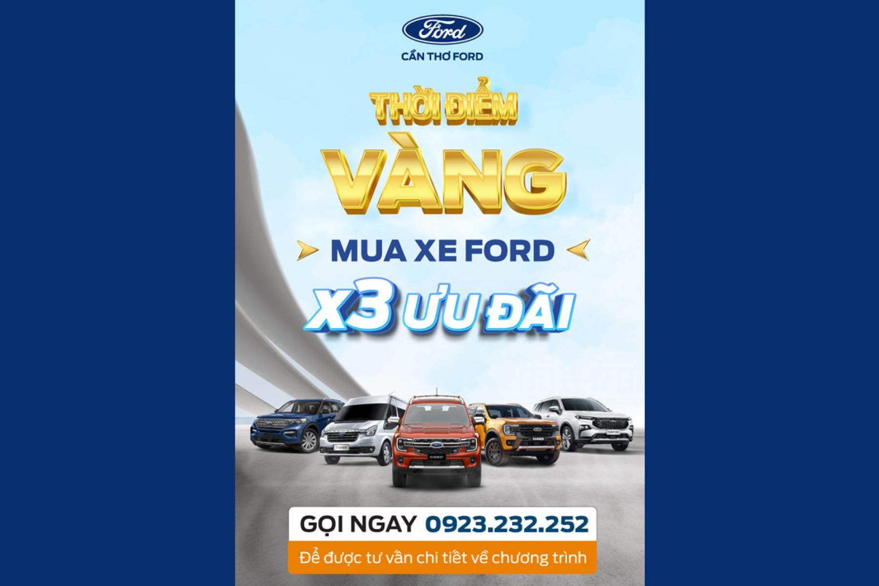 RƯỚC XE FORD NGAY - x3 ƯU ĐÃI!!!