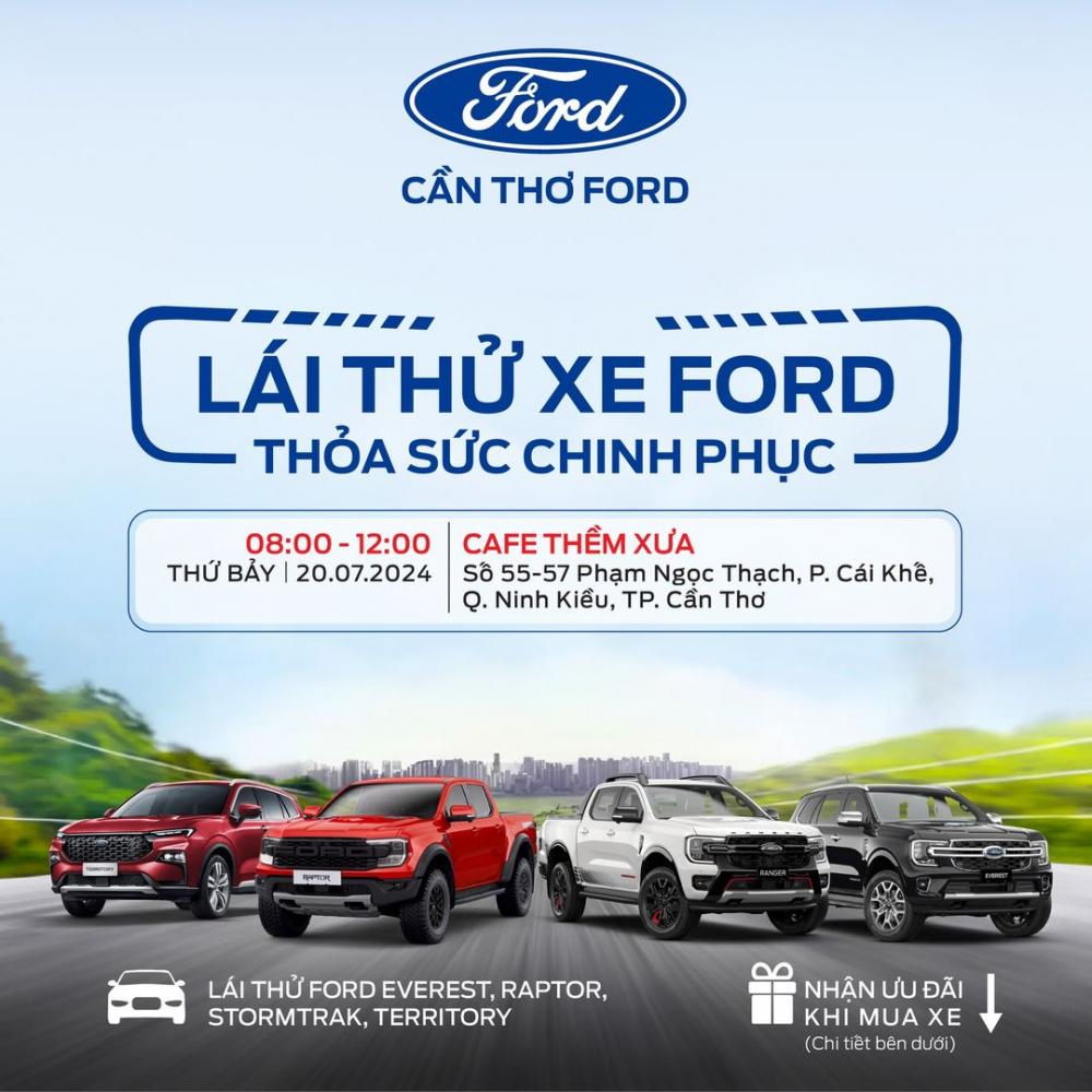 Sự kiện lái thử và trải nghiệm xe Ford vào cuối tuần này