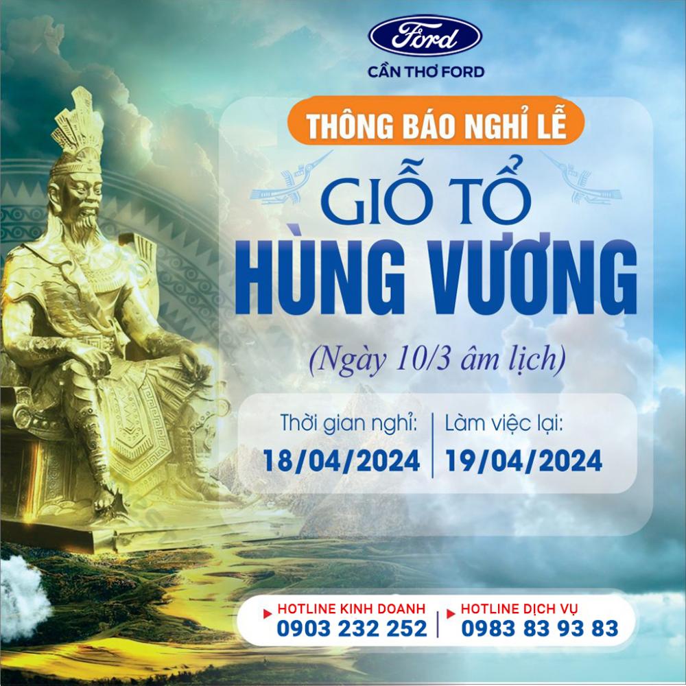 THÔNG BÁO LỊCH NGHỈ LỄ GIỖ TỔ HÙNG VƯƠNG