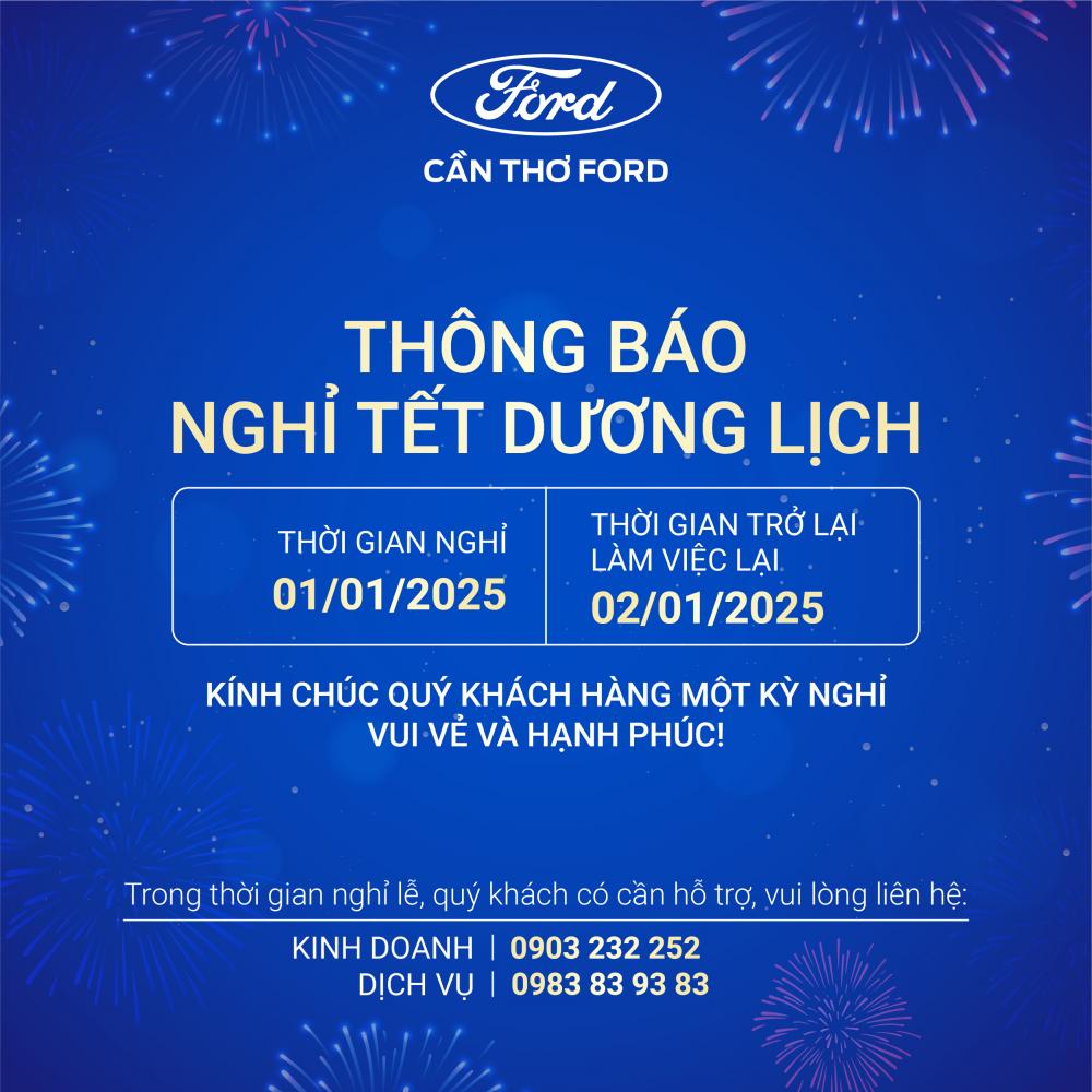 [THÔNG BÁO] LỊCH NGHỈ TẾT DƯƠNG LỊCH 2025