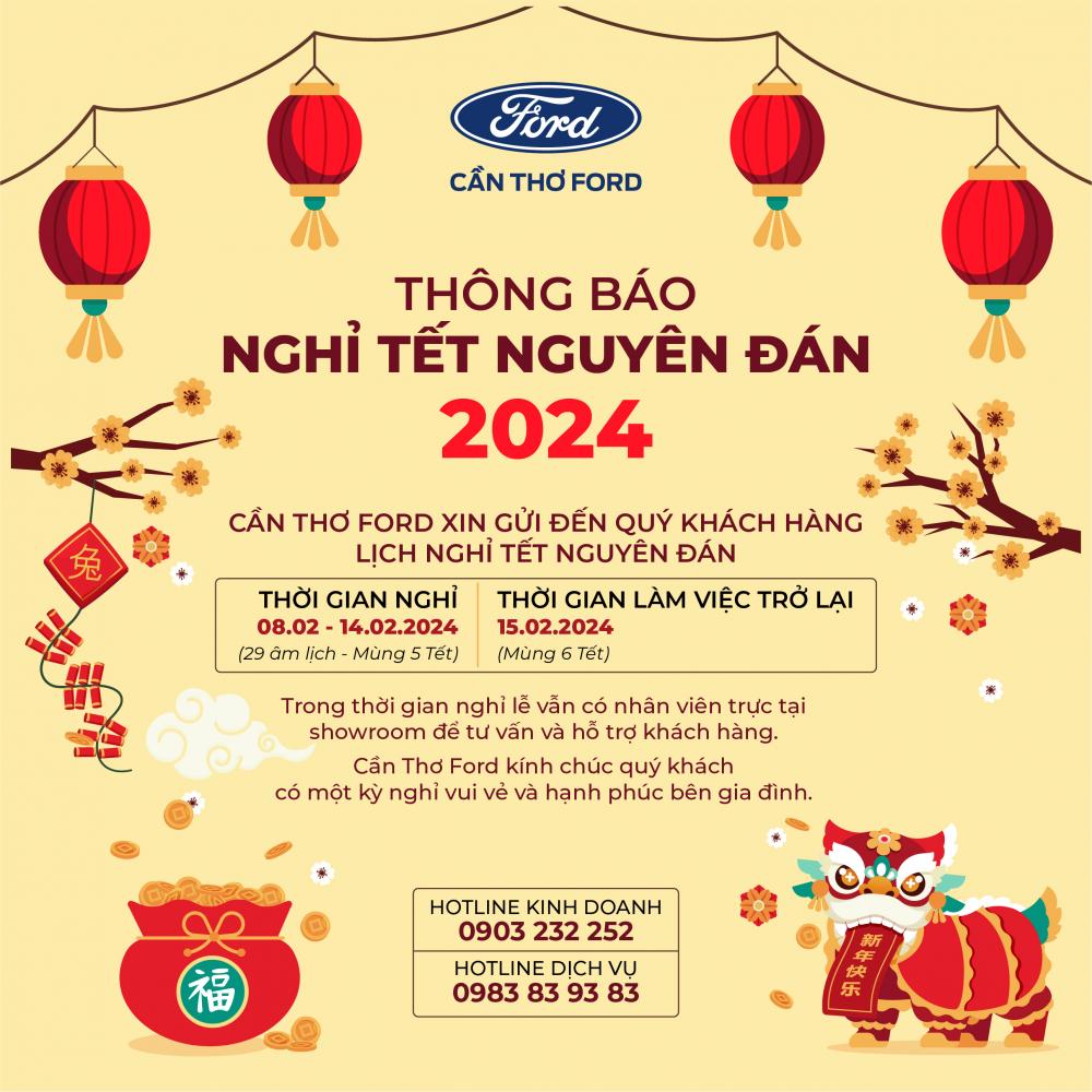 THÔNG BÁO NGHỈ TẾT NGUYÊN ĐÁN 2024