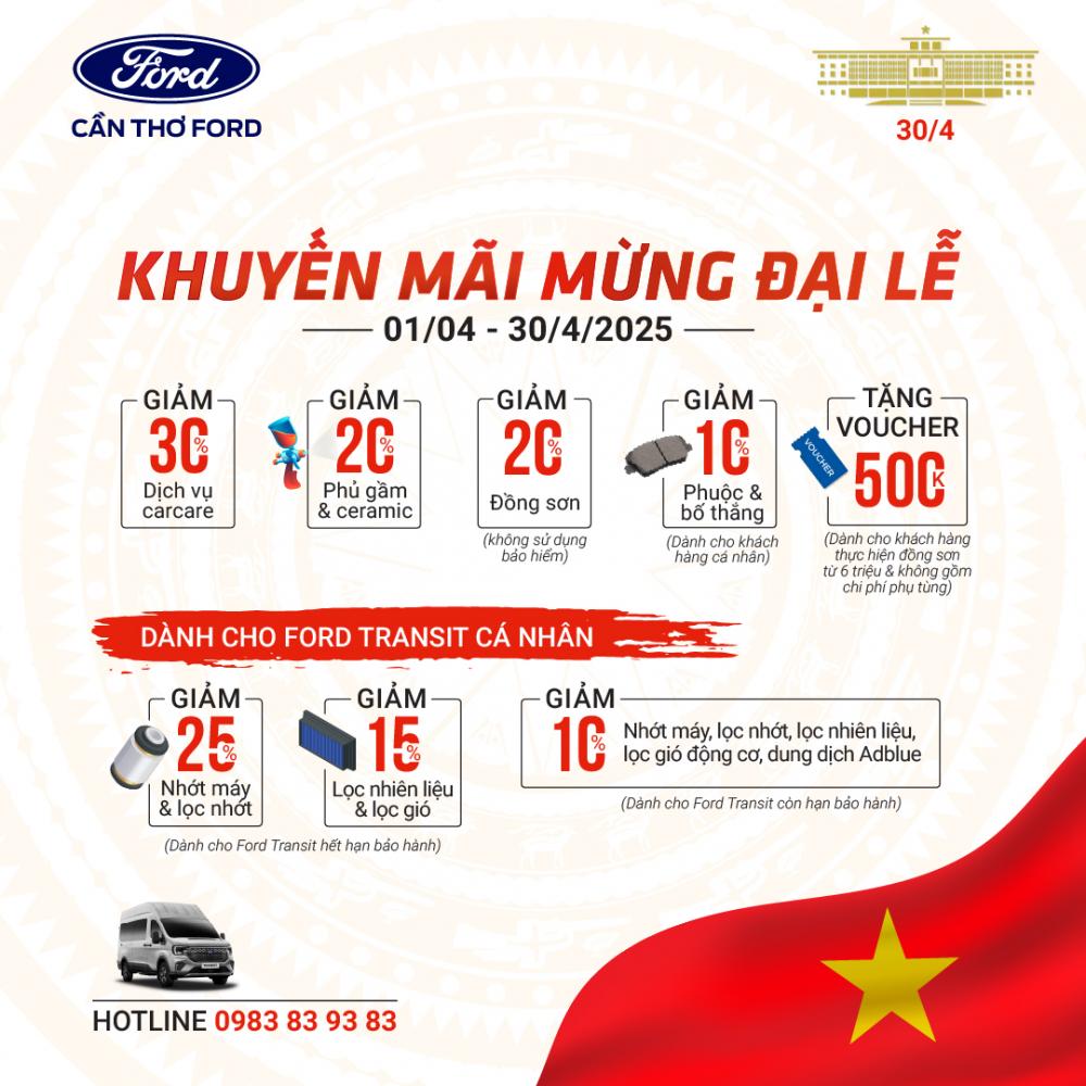 TIẾT KIỆM TỐI ĐA CÙNG DỊCH VỤ CẦN THƠ FORD! 