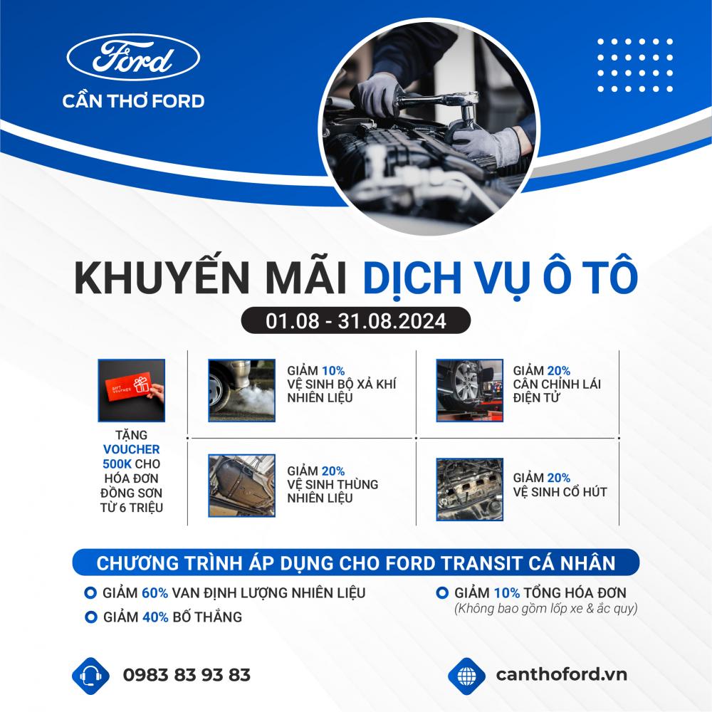 ƯU ĐÃI DỊCH VỤ LÊN ĐẾN 60% TẠI CẦN THƠ FORD