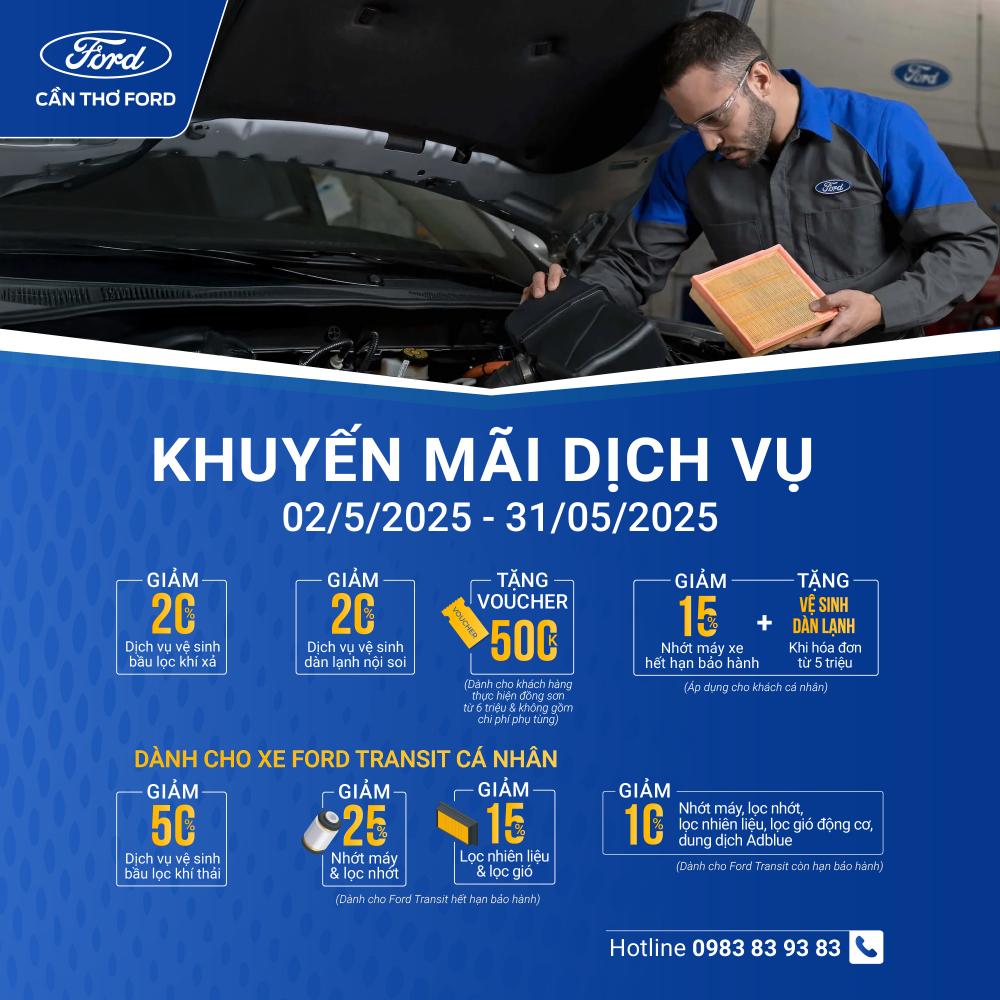 ƯU DÃI DỊCH VỤ THÁNG 05.2025
